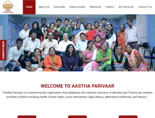 Tablet Screenshot of aasthaparivaar.org